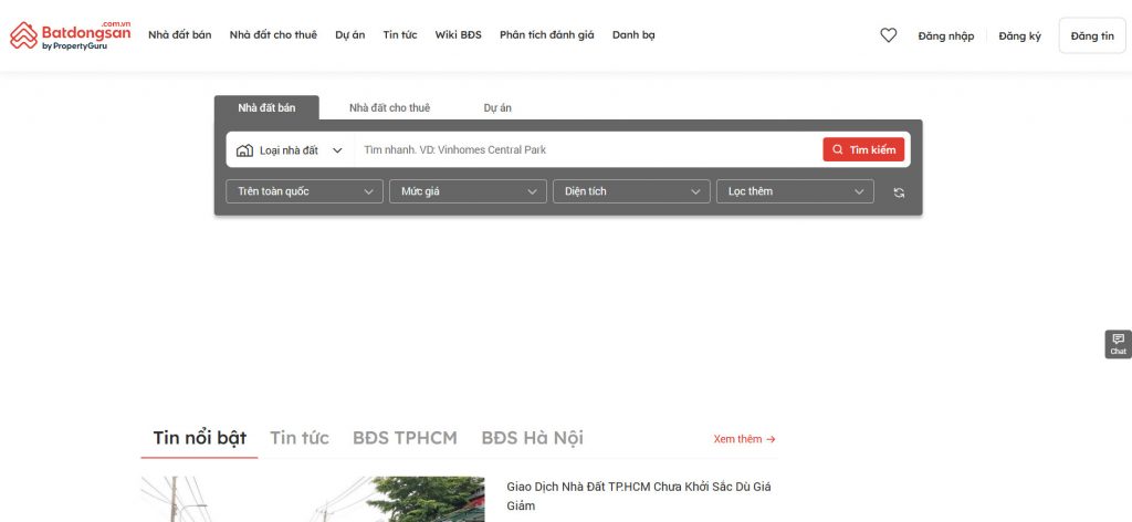 website đăng tin cho thuê nhà batdongsan.com.vn