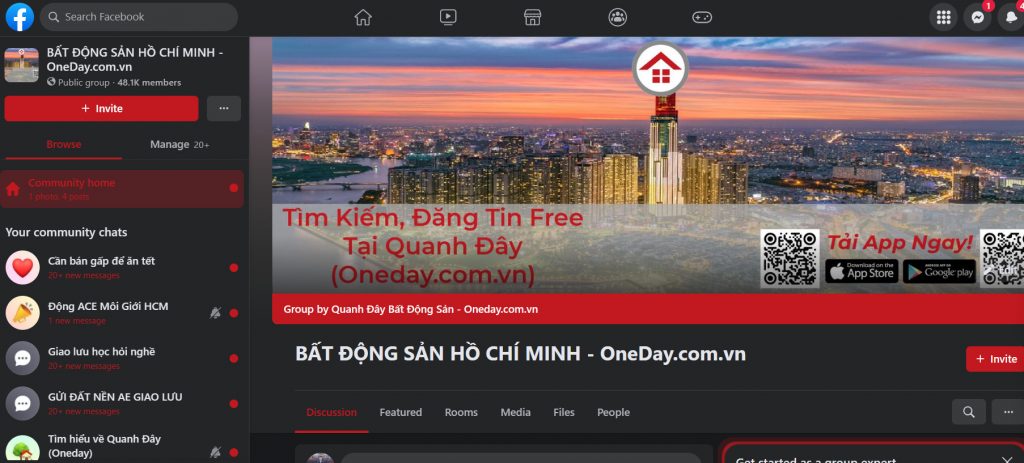 group Facebook cũng là nơi tìm mua nhà Hà Nội